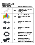 C9 Decorate Like a Pro® Kit - 100' LED Diamond Faceted Multi Color Black Wire w/12" Bulb Spacing
